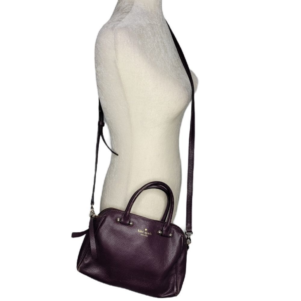 KATE SPADE Charles St mini Brantley purple leather sachel purse‎